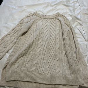 Oversized cable knit sweater